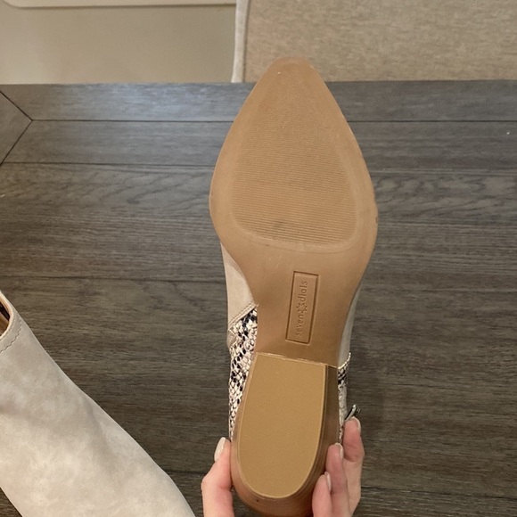 NEW Seven Dials Cream Pointed Toe Cut Out Shoe Bootie W/ Python Print | 10 - Picture 7 of 13